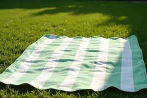 Striped Picnic Blanket photo