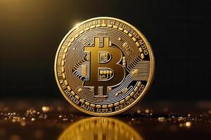 Solitary Bitcoin Glow photo