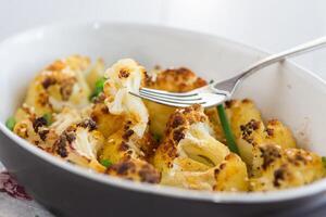 Diet for dinner. Fragrant Ruddy Cabbage with Seasonings and Herbs photo