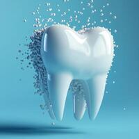 Disintegrating tooth, dental decay concept. photo