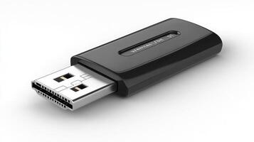 Black USB-C to DisplayPort adapter. photo