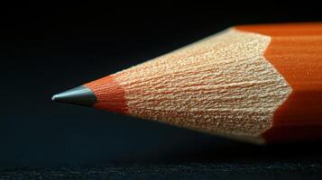 Close-up of sharpened pencil point photo