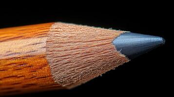 Close-up of sharpened pencil tip photo