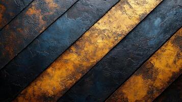 Diagonal dark gold and blue textured background. photo