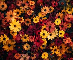 Colorful flowers are shown in this photo