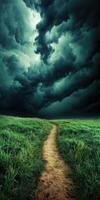Path to the stormy sky photo