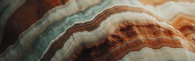 A close up of a rock with a wave pattern photo