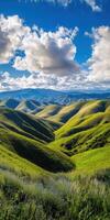 A beautiful view of a green field photo
