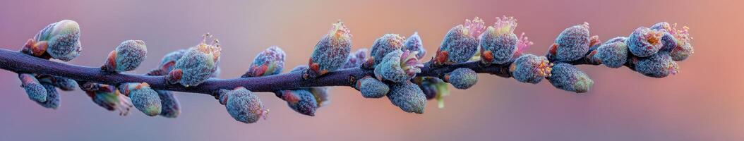 Spring buds covered in soft fuzz photo
