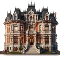 Grand Victorian Mansion with Gothic Architecture png