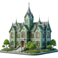 Classic Gothic Cathedral with Detailed Architecture png