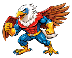 Soaring Eagle with Wide Wings in Transparent Background png