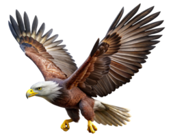 Dynamic Motion Eagle in Transparent Background png