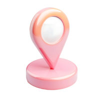 A pink object with a pointy top and a round base isolated on transparent background png