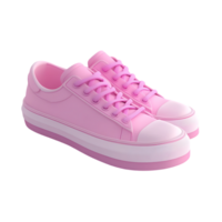pair of pink shoes with a white stripe isolated on transparent background png