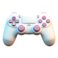 A white controller with pink buttons isolated on transparent background png