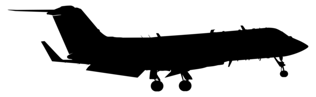 Silhouette of the Private Jet, Aircraft, Aeroplane. Flat Style, can use for Logo Gram, Pictogram, Apps, Website, etc. BW and Simple png