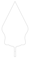 'Gunungan Wayang' Silhouette, a 'gunungan' is a triangular or conical figure that appears at the beginning and end of a wayang performance, Javanese Shadow Puppet. Javanese Culture Icon png