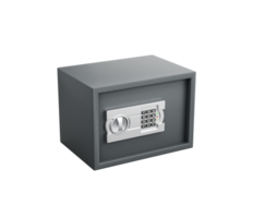 Closed Steel Locker In Sleek Gray Finish Features A Numeric Keypad For Secure Access 3D Illustration png