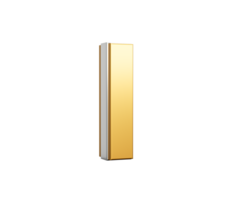 Shiny Golden Small Letter l Gleams With Its Sleek Modern Design With Sharp Edges 3D Illustration png