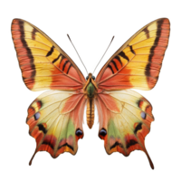 A butterfly with a red and yellow color png