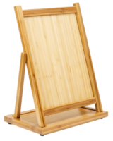 Bamboo display stand for showcasing items on a transparent background png