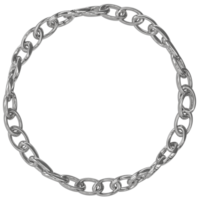 3D a circle of chain links on a transparent background png