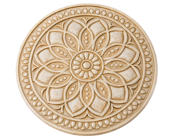 Decorative rosette medallion for furniture decor on a transparent background png