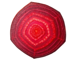 Freshly sliced beetroot on a transparent background png