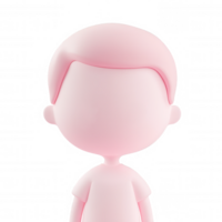 3d User avatar faceless standing with vibrant pink gradient, for design element featuring transparent background icon creative projects png