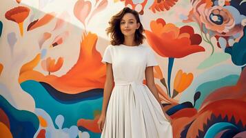Can I use DALLE to generate an image of a woman wearing a white photo