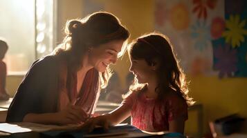Education is the key to a better future for children around the photo