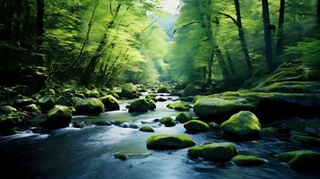 The beauty of nature is on full display in this stunning forest photo