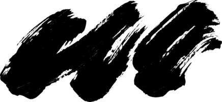 Abstract Black Brush Strokes on White Background vector