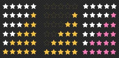 Star rating level bar for social reactions, review, and customer feedback. slide meter for product satisfaction, survey, and goal tracking. vector