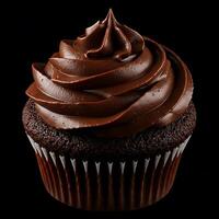Decadent Chocolate Cupcake with Swirled Frosting photo
