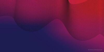 Abstract black wavy lines on dark background, Blue and dark red background with copy space. Modern futuristic simple pattern. illustration vector