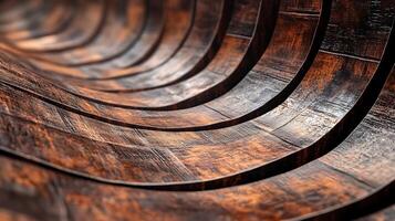 Wooden Curves A captivating display of wood grain in a rhythmic abstract composition with dark and light contrasts photo
