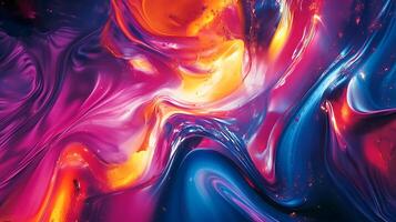 Abstract swirls of vibrant colors create a dynamic and flowing composition evoking movement and energy photo