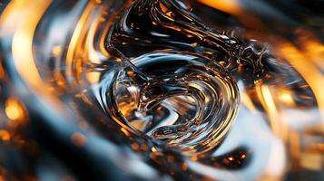 Entwined strands of light and shadow create a mesmerizing dance of illumination and fluid form Silver gold photo