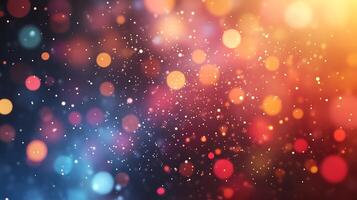 A captivating display of bokeh lights dancing in harmonious colors creating a mesmerizing and magical atmosphere photo