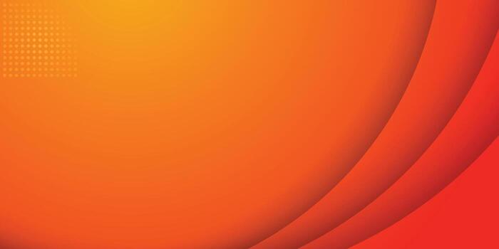 Abstract orange background, curved backdrop with copy space, modern futuristic simple background vector