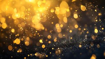 Abstract festive lights illuminate a dark background casting a soft glow ideal for atmospheric visuals photo