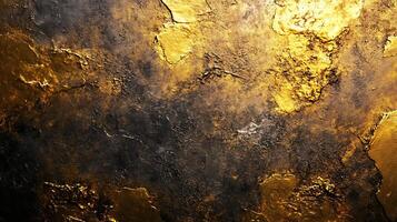 Golden textured canvas of rich dark abstract patterns A complex interplay of light and shadow dances photo