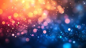 A mesmerizing dance of light where warm hues meet cool tones in a celestial display of bokeh creating a magical ethereal effect photo