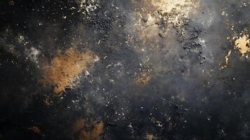 Elegantly aged texture showcases a dark and moody background with subtle gold and bronze accents creating an artistic aesthetic photo