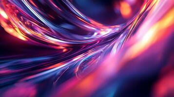 Abstract flowing curves of light evoke a sense of fluidity and energy creating a dynamic visual experience photo
