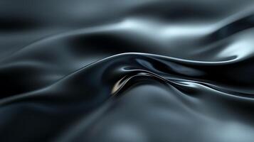 Abstract flowing cloth creates mesmerizing waves inviting contemplation and sparking imagination with its smooth and dark appearance photo
