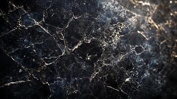 Dramatic black stone pattern with golden veining creating a luxurious and abstract textured surface background photo