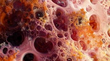 Intricate organic formations with a porous coral-like texture create a rich surface of complex details and deep colors photo